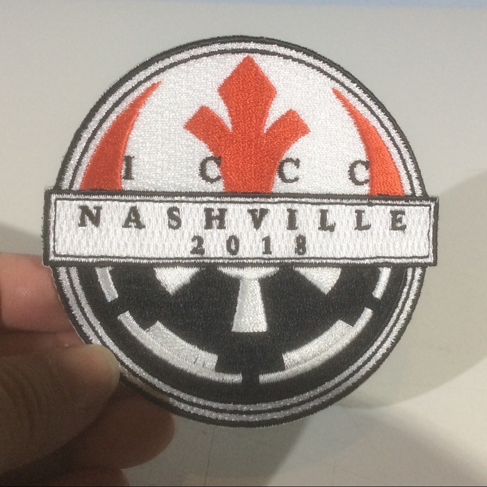 Star Wars Red Rebel Black Imperial Logo Patch ICCC Nashville 2018 Sci Fi Iron-On